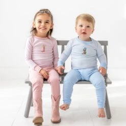 Boots And Blooms Long Pajamas - Light Blue -Luna And Arlo Sales Store boots and blooms long pajamas light blue 541693