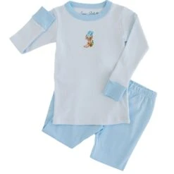 Boots And Blooms Long Pajamas - Light Blue -Luna And Arlo Sales Store boots and blooms long pajamas light blue 579077