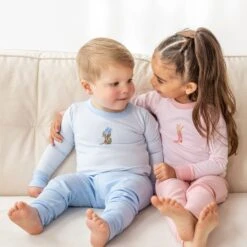 Boots And Blooms Long Pajamas - Light Blue -Luna And Arlo Sales Store boots and blooms long pajamas light blue 724584