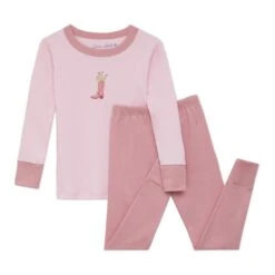 Boots And Blooms Long Pajamas - Pink -Luna And Arlo Sales Store boots and blooms long pajamas pink 203996