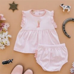 Boots And Blooms Ruffle Diaper Cover Set - Pink -Luna And Arlo Sales Store boots and blooms ruffle diaper cover set pink 362401