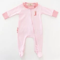 Boots And Blooms Ruffle Zip Footie - Pink -Luna And Arlo Sales Store boots and blooms ruffle zip footie pink 821945