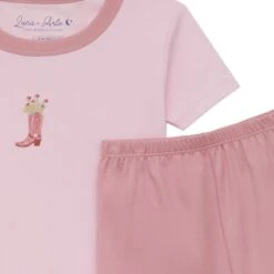 Boots And Blooms Short Pajamas - Pink -Luna And Arlo Sales Store boots and blooms short pajamas pink 239555