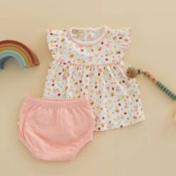 Bugs And Blossoms Ruffle Diaper Cover Set