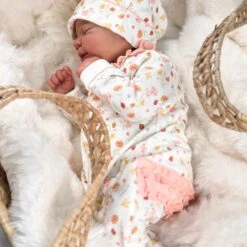 Bugs And Blossoms Ruffle Zip Footie