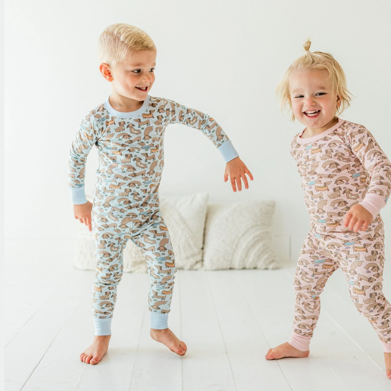 Dachshund Long Pajamas - Blue By Luna And Arlo 4 Dachshund Long Pajamas - Blue By Luna And Arlo - Image 4