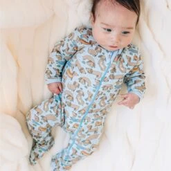 Dachshund Zip Footie - Blue By Luna And Arlo -Luna And Arlo Sales Store dachshundzip footie blue by luna and arlo 750009