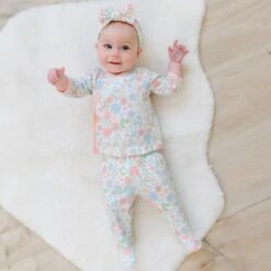 Luna And Arlo Sales Store 3 Delilah Kimono Footed Pant Set By Luna And Arlo