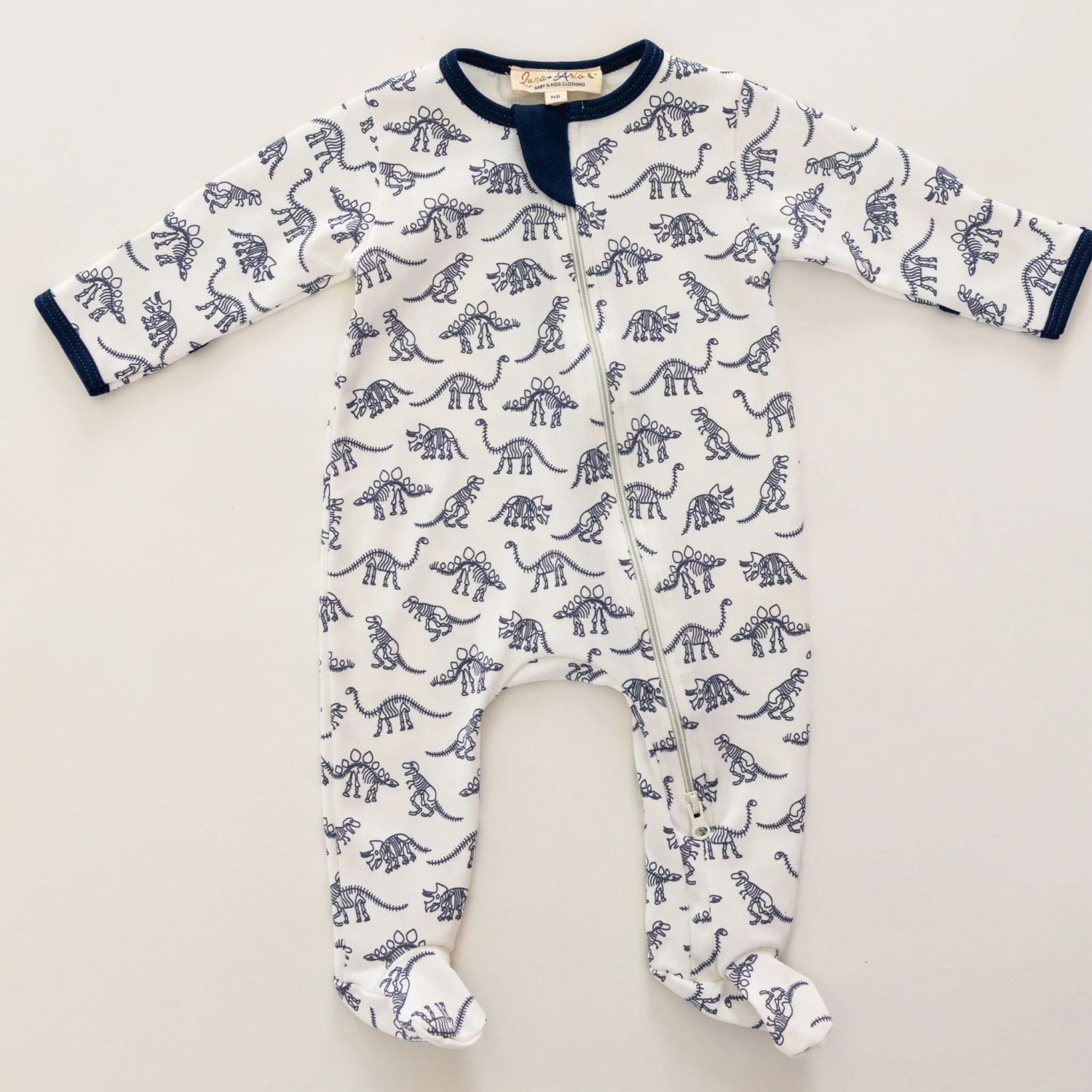 Dino Digs Zip Footie By Luna & Arlo 5 Dino Digs Zip Footie By Luna & Arlo - Image 5