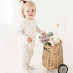 Goose Tales Ruffle Zip Footie -Luna And Arlo Sales Store goose tales ruffle zip footie 239016