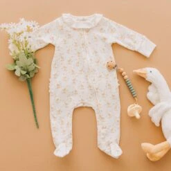 Goose Tales Ruffle Zip Footie