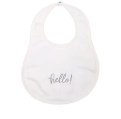 Hello! Bib - Silver By Luna And Arlo