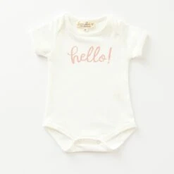 Hello! Bodysuit - Dusty Rose By Luna And Arlo -Luna And Arlo Sales Store hello bodysuit dusty rose by luna and arlo 429629