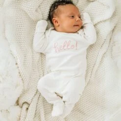 Hello! Footie - Dusty Rose By Luna And Arlo -Luna And Arlo Sales Store hello footie dusty rose by luna and arlo 475916