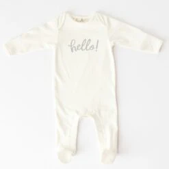 Hello! Footie - Silver By Luna And Arlo -Luna And Arlo Sales Store hello footie silver by luna and arlo 637239