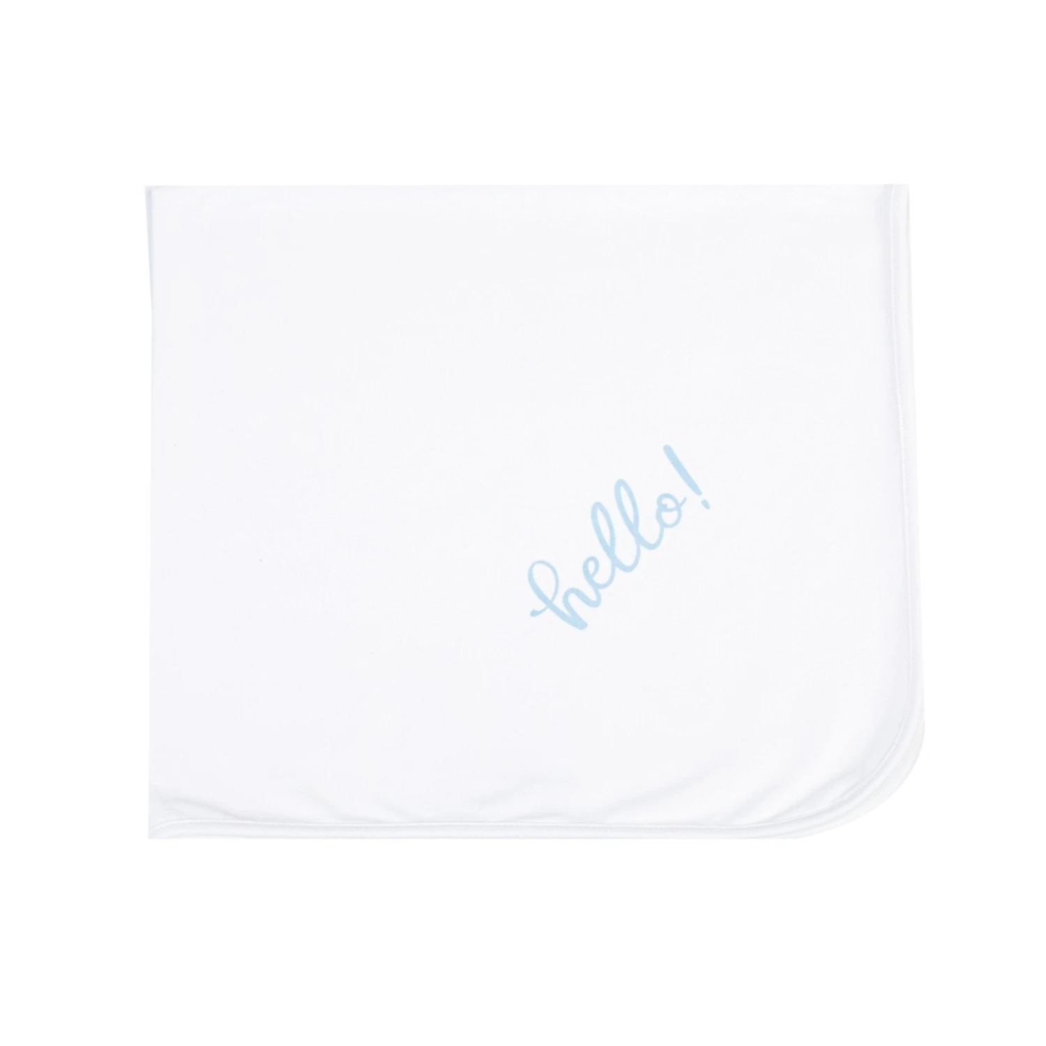 Hello! Receiving Blanket - Blue By Luna And Arlo 1 Hello! Receiving Blanket - Blue By Luna And Arlo