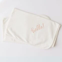Hello! Receiving Blanket - Pink 5 Hello! Receiving Blanket - Pink -Luna And Arlo Sales Store hello receiving blanket pink 251242