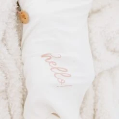 Hello! Receiving Blanket - Pink