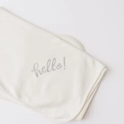 Hello! Receiving Blanket - Silver -Luna And Arlo Sales Store hello receiving blanket silver 292255
