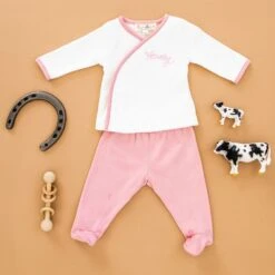 Howdy! Kimono Footed Pant Set - Dusty Rose By Luna And Arlo