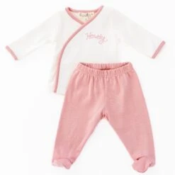 Howdy! Kimono Footed Pant Set - Dusty Rose By Luna And Arlo -Luna And Arlo Sales Store howdy kimono footed pant set dusty rose by luna and arlo 698534