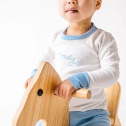 Howdy! Long Pajamas - Sky By Luna And Arlo -Luna And Arlo Sales Store howdy long pajamas sky by luna and arlo 101288