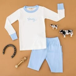 Howdy! Long Pajamas - Sky By Luna And Arlo -Luna And Arlo Sales Store howdy long pajamas sky by luna and arlo 267520