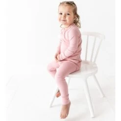 Luna & Arlo Basics Long Pajamas - Dusty Rose -Luna And Arlo Sales Store luna arlo basics long pajamas dusty rose 600651