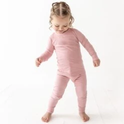 Luna & Arlo Basics Long Pajamas - Dusty Rose