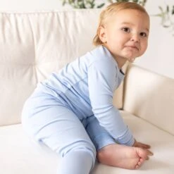 Luna & Arlo Basics Long Pajamas - Sky