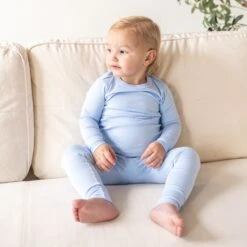 Luna & Arlo Basics Long Pajamas - Sky -Luna And Arlo Sales Store luna arlo basics long pajamas sky 756299