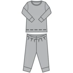Luna & Arlo Basics Long Pajamas - Slate -Luna And Arlo Sales Store luna arlo basics long pajamas slate 142463