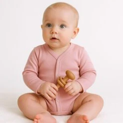 Luna & Arlo Basics Long Sleeve Bodysuit - Dusty Rose