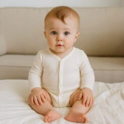 Luna & Arlo Basics Long Sleeve Bodysuit - Ivory