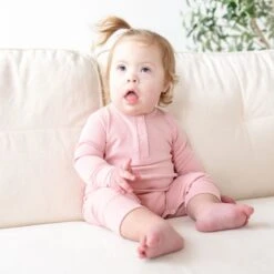 Luna & Arlo Basics Playsuit - Dusty Rose