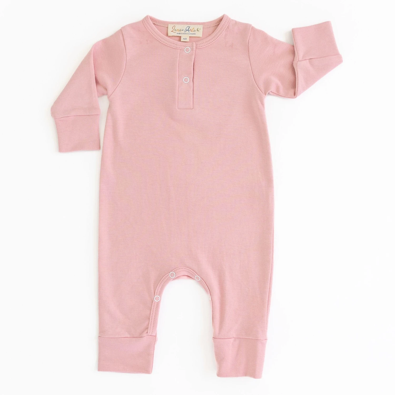 Luna & Arlo Basics Playsuit - Dusty Rose 5 Luna & Arlo Basics Playsuit - Dusty Rose - Image 5