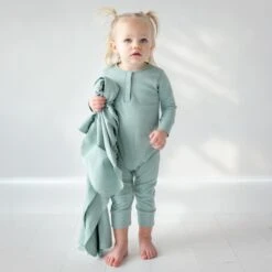 Luna & Arlo Basics Playsuit - Moss