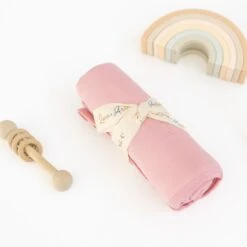 Luna & Arlo Basics Receving Blanket - Dusty Rose