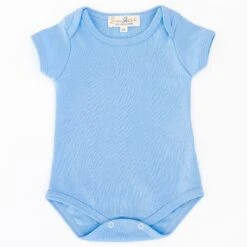 Luna & Arlo Basics Short Sleeve Bodysuit - Sky -Luna And Arlo Sales Store luna arlo basics short sleeve bodysuit sky 409242