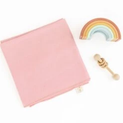 Luna & Arlo Basics Swaddle Blanket - Dusty Rose