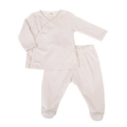 Luna And Arlo Sales Store 13 Luna & Arlo Basics Kimono Footed Pant Set - Driftwood