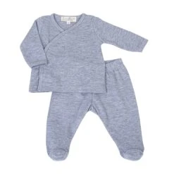 Luna & Arlo Basics X-Tee Footed Pant Set - Slate