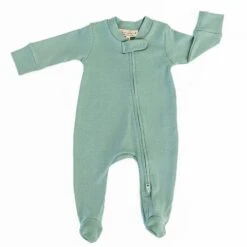 Luna & Arlo Basics Zip Footie - Moss -Luna And Arlo Sales Store luna arlo basics zip footie moss 816471