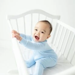 Luna & Arlo Basics Zip Footie - Sky -Luna And Arlo Sales Store luna arlo basics zip footie sky 157981