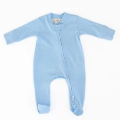 Luna & Arlo Basics Zip Footie - Sky -Luna And Arlo Sales Store luna arlo basics zip footie sky 727701