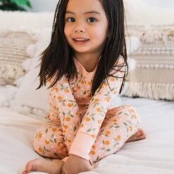 Orange Blossoms Long Pajamas