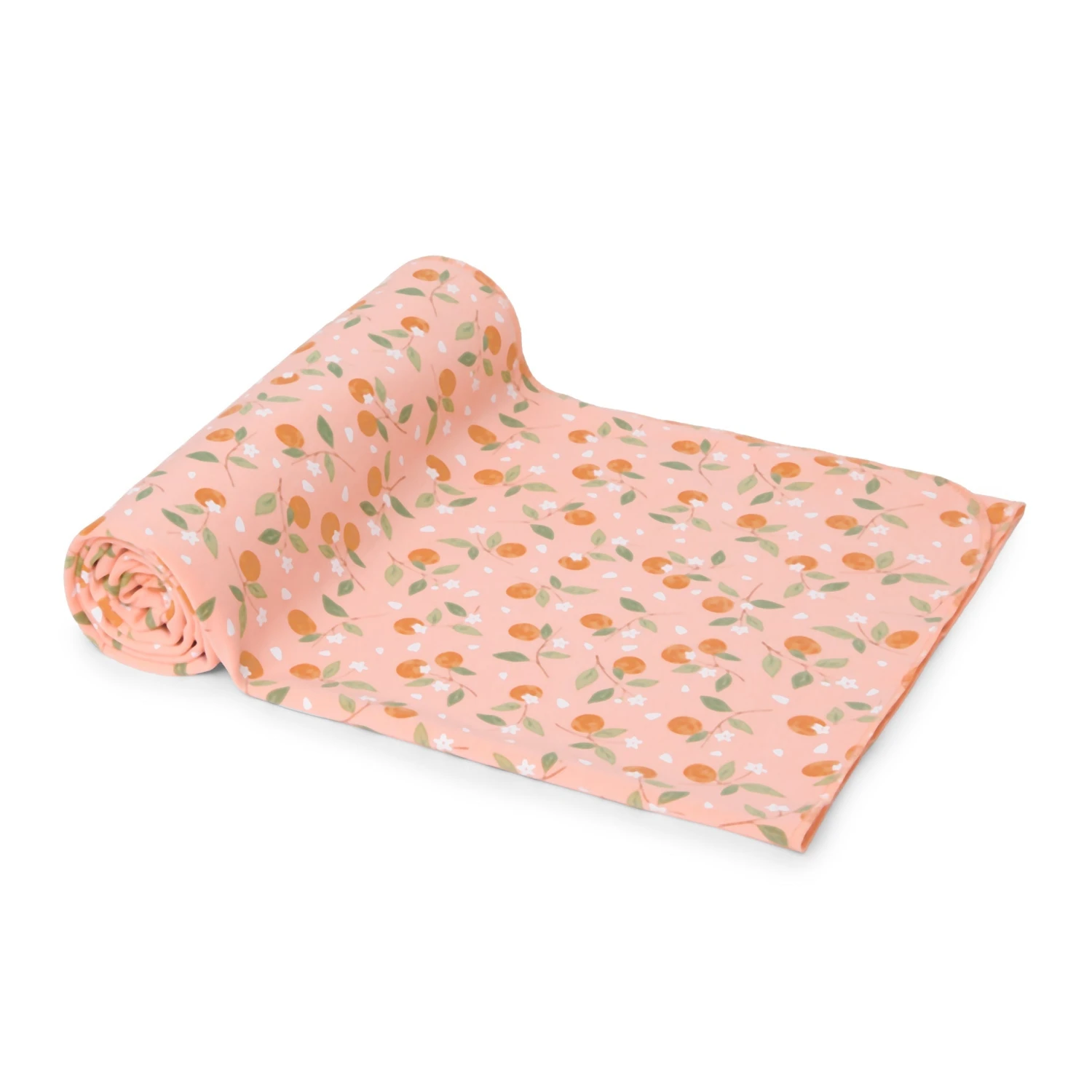 Orange Blossoms Swaddle Blanket 2 Orange Blossoms Swaddle Blanket - Image 2