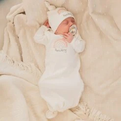 Rainbow Baby Knot Gown By Luna And Arlo