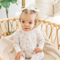 Sirena Ruffle Zip Footie By Luna & Arlo