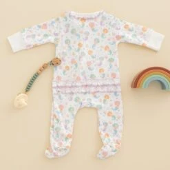Sirena Ruffle Zip Footie By Luna & Arlo -Luna And Arlo Sales Store sirena ruffle zip footie by luna arlo 825432